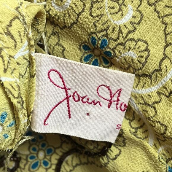 Vintage yellow beaded cottagecore dress by Joan Nortan Irwin - Picture 9 of 12